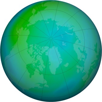 Arctic ozone map for 2008-10